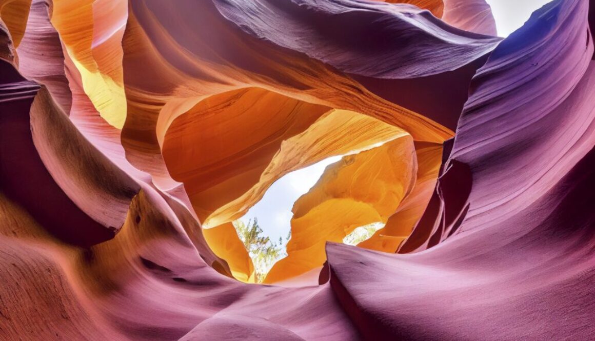 Antelope Canyon lights and rocks arizona usa