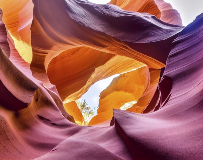 Antelope Canyon lights and rocks arizona usa